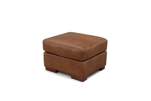 Leather Italia USA - 2014 Inglewood Ottoman B5801A Vintage Brown Cigar  - 1020-2014-00B5801A view 1