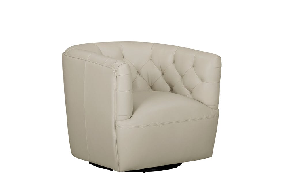 Leather Italia USA - 2604 Mira Chair - 360 Swivel 1001S Taupe Leather  - 4111-2604S-011001S view 1