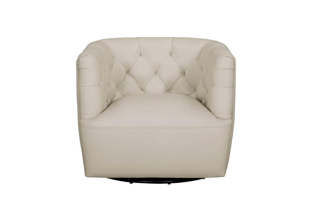 Leather Italia USA - 2604 Mira Chair - 360 Swivel 1001S Taupe Leather  - 4111-2604S-011001S view 2