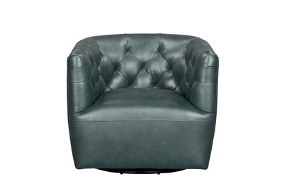 Leather Italia USA - 2604 Mira Chair - 360 Swivel 1055S Forest Green  - 4111-2604S-011055S view 1