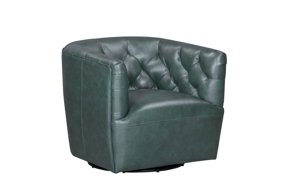 Leather Italia USA - 2604 Mira Chair - 360 Swivel 1055S Forest Green  - 4111-2604S-011055S view 2