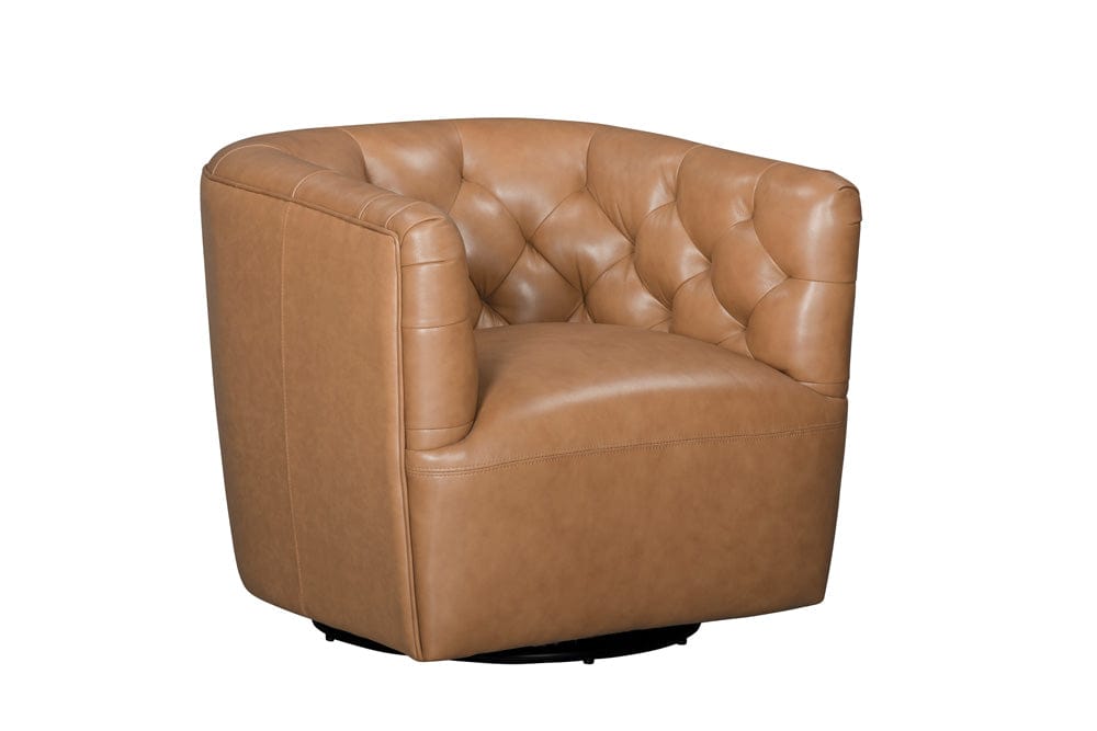 Leather Italia USA - 2604 Mira Chair - 360 Swivel 3601S Carmel Saddle  - 4111-2604S-013601S view 1