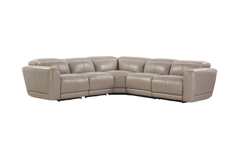 Leather Italia USA - Ehz2904 Ridgeway Complete 6Pc Sectional 3303Lv Grek Shark Skin - 8124-EHZ2904-6PC-3303LV view 1