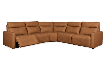 Leather Italia USA - 3308 Adell - Sectional Complete 5Pc 4273Lv Saddle - 4111-3308-5PC-054273LV view 1