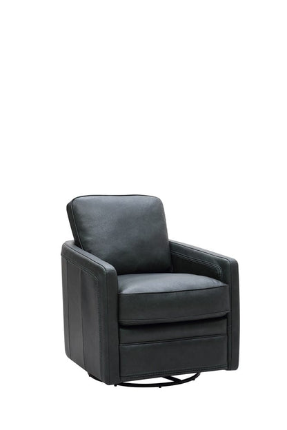 Leather Italia USA - 6773 Turner Chair - 360 Swivel - Glider 1055S Forest Green - 9661-6773S-011055S view 1