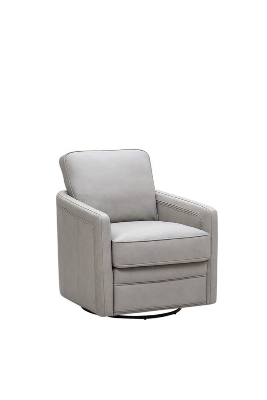 Leather Italia USA - 6773 Turner Chair - 360 Swivel - Glider 1760S Stone - 9661-6773S-011760S view 1
