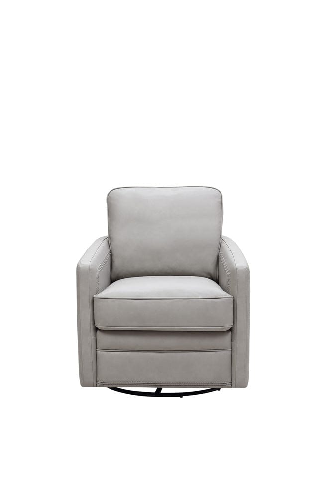 Leather Italia USA - 6773 Turner Chair - 360 Swivel - Glider 1760S Stone - 9661-6773S-011760S view 2