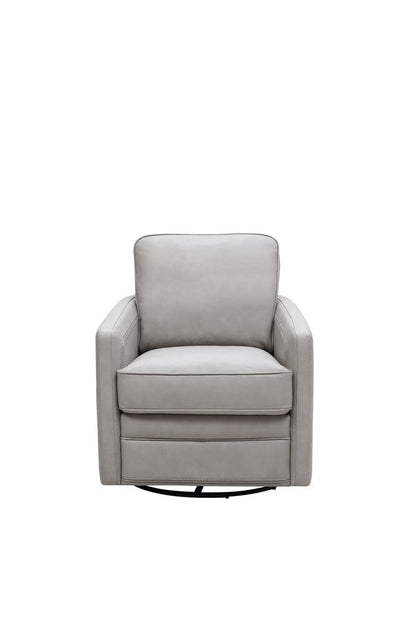 Leather Italia USA - 6773 Turner Chair - 360 Swivel - Glider 1760S Stone - 9661-6773S-011760S view 2