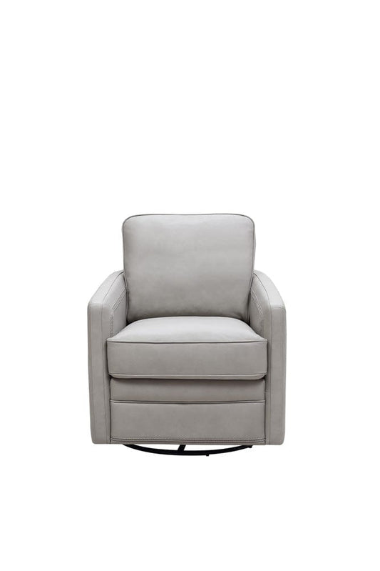 Leather Italia USA - 6773 Turner Chair - 360 Swivel - Glider 1760S Stone - 9661-6773S-011760S view 2