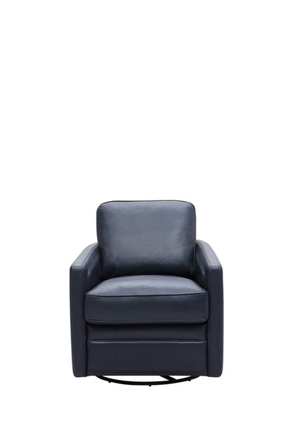 Leather Italia USA - 6773 Turner Chair - 360 Swivel - Glider 7469S Blue  - 9661-6773S-017469S view 1