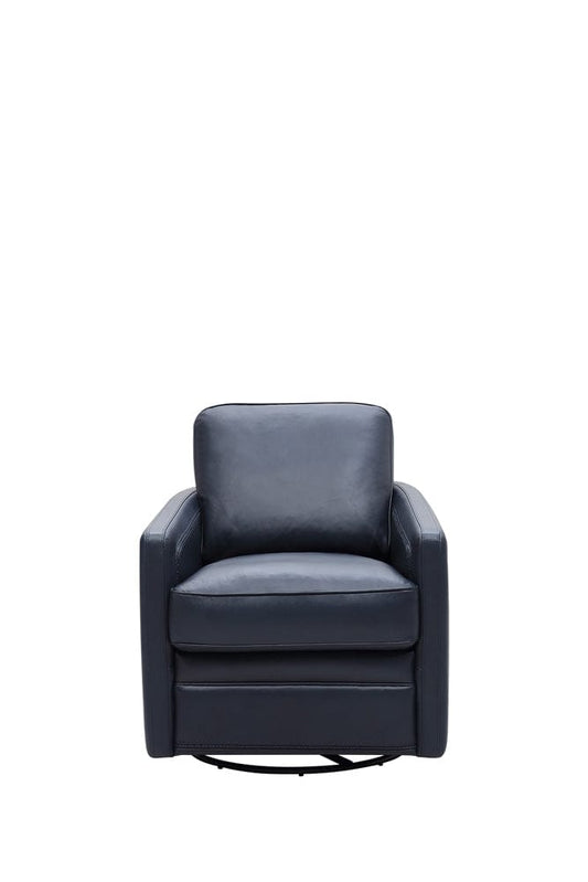 Leather Italia USA - 6773 Turner Chair - 360 Swivel - Glider 7469S Blue  - 9661-6773S-017469S view 1
