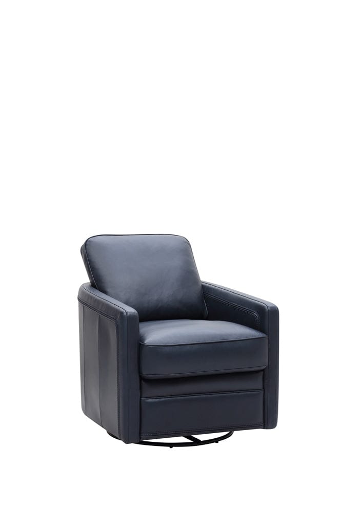 Leather Italia USA - 6773 Turner Chair - 360 Swivel - Glider 7469S Blue  - 9661-6773S-017469S view 2