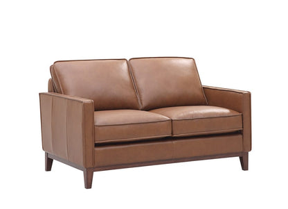 Leather Italia USA - 6803 Weston Loveseat 1015S Highland Saddle Leath  - 9661-6803-021015S view 1