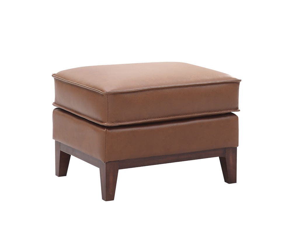 Leather Italia USA - 6803 Weston Ottoman 1015S Highland Saddle Leathe  - 9661-6803-001015S view 1