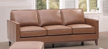 Leather Italia USA - 6803 Weston Sofa 1015S Highland Saddle Leather -  - 9661-6803-031015S view 1