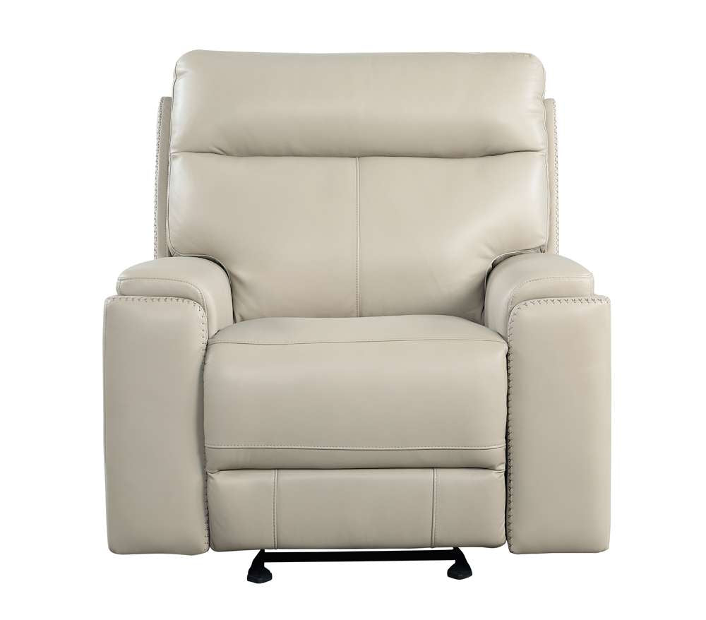 Leather Italia USA - Bryant Chair - Glider P2 Taupe - 1444-EH310G-011001LV veiw 3