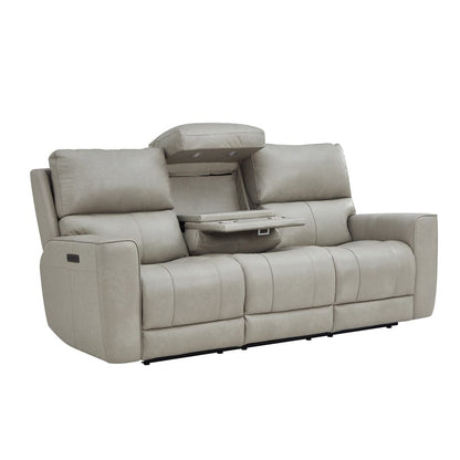 Leather Italia USA - Ehz1564 Laredo Sofa - P2 - Zg - Fold Down Center B - Cement - 4111-EHZ1564F-031605LV view 2