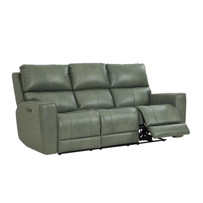 Leather Italia USA - Ehz1564 Laredo Sofa - P2 - Zg - Fold Down Center B - Sage Moss - 4111-EHZ1564F-031607LV view 1