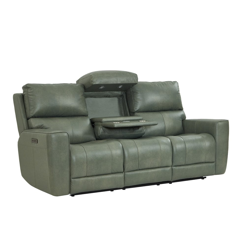 Leather Italia USA - Ehz1564 Laredo Sofa - P2 - Zg - Fold Down Center B - Sage Moss - 4111-EHZ1564F-031607LV view 2