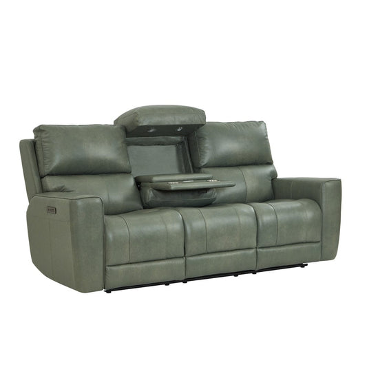 Leather Italia USA - Ehz1564 Laredo Sofa - P2 - Zg - Fold Down Center B - Sage Moss - 4111-EHZ1564F-031607LV view 2