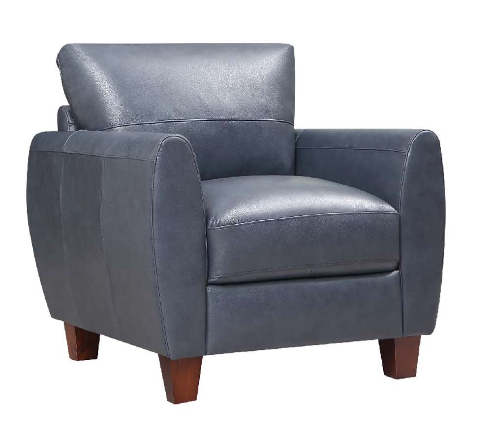Leather Italia USA - Traverse Chair Blue - 1669-6529-01177147 veiw 5