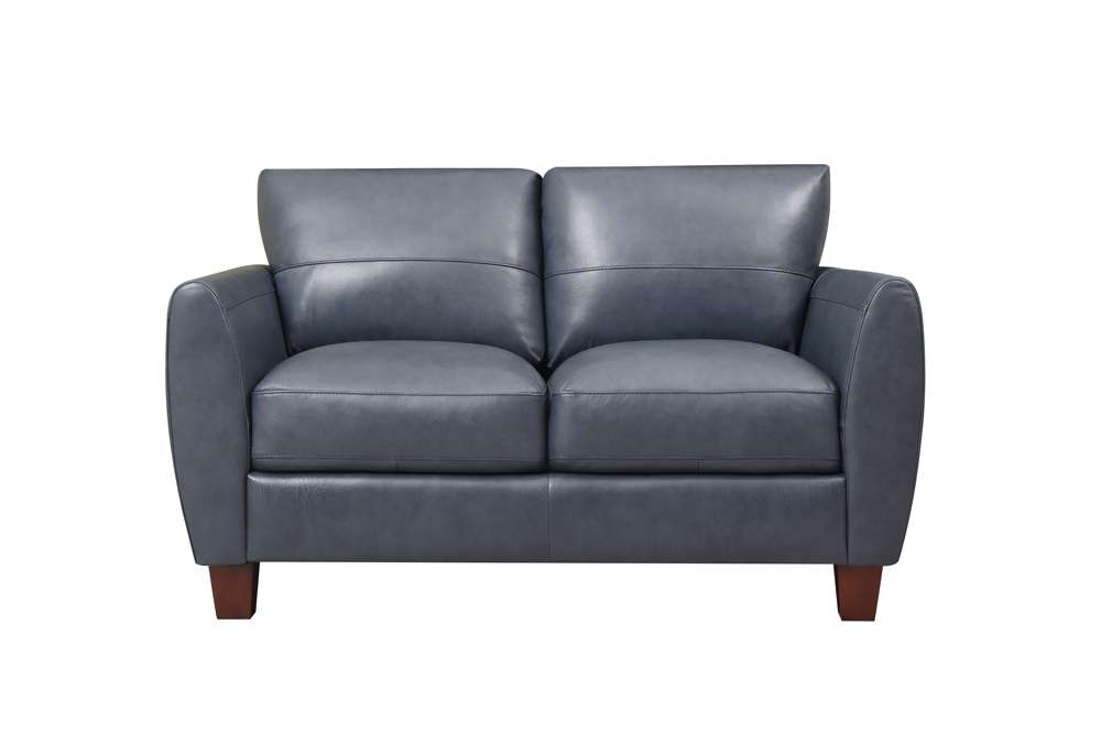 Leather Italia USA - Traverse Loveseat Blue - 1669-6529-02177147 veiw 1