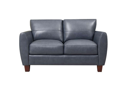 Leather Italia USA - Traverse Loveseat Blue - 1669-6529-02177147 veiw 1
