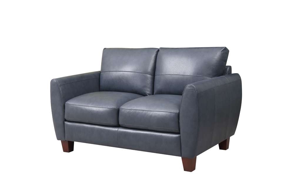 Leather Italia USA - Traverse Loveseat Blue - 1669-6529-02177147 veiw 3