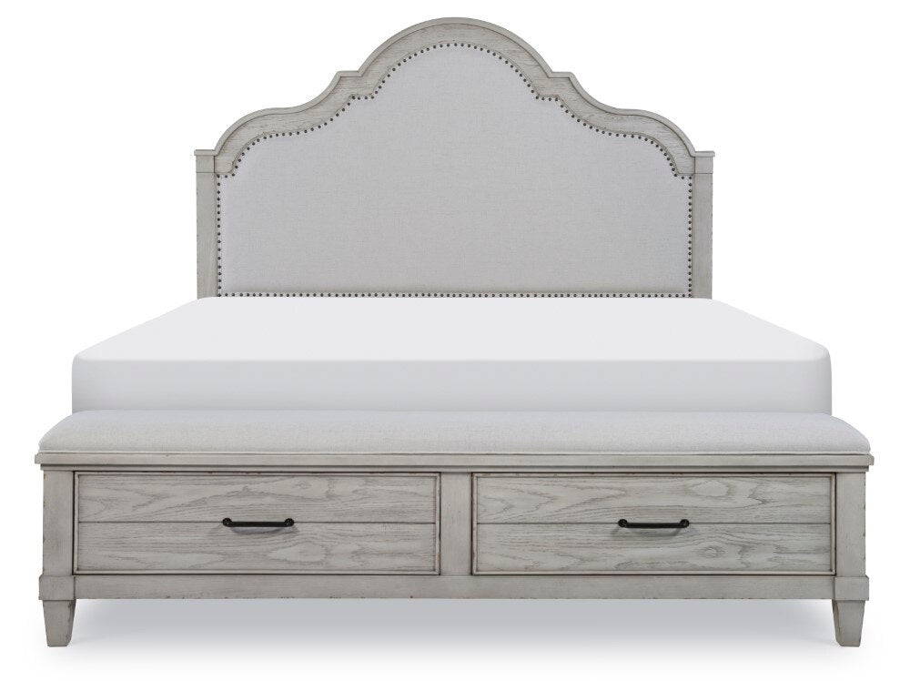 Legacy Classic Furniture - Belhaven Complete California King Upholstered Panel Bed with Storage Footboard - 9360-4237K veiw 4