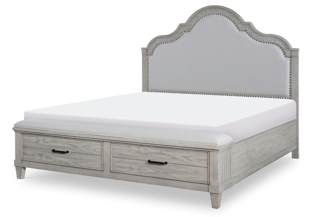 Legacy Classic Furniture - Belhaven Complete Queen Upholstered Panel Bed with Storage Footboard - 9360-4235K veiw 2