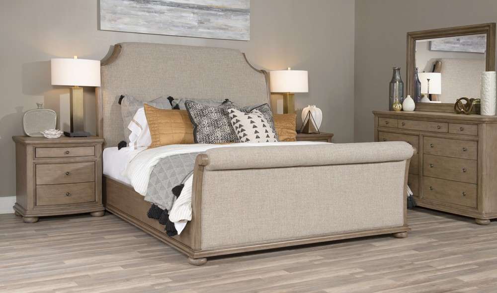 Legacy Classic Furniture - Camden Heights Complete King Upholstered Sleigh Bed - 0200-4306K veiw 3