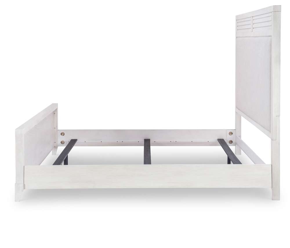 Legacy Classic Furniture - Edgewater Sand Dollar Complete Upholstered Bed King 66 White Finish - 1313-4206K veiw 3