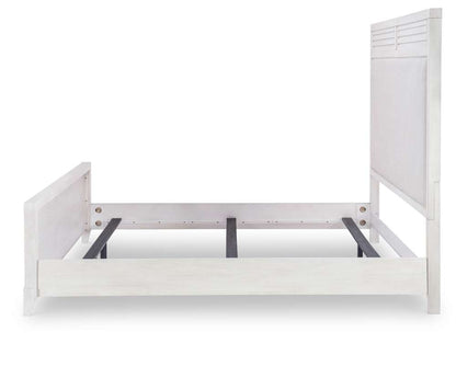 Legacy Classic Furniture - Edgewater Sand Dollar Complete Upholstered Bed King 66 White Finish - 1313-4206K veiw 3