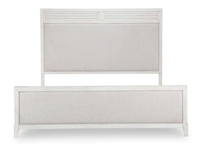 Legacy Classic Furniture - Edgewater Sand Dollar Complete Upholstered Bed Queen 50 White Finish - 1313-4205K veiw 4
