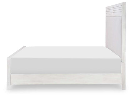 Legacy Classic Furniture - Edgewater Sand Dollar Complete Upholstered Bed Queen 50 White Finish - 1313-4205K veiw 5