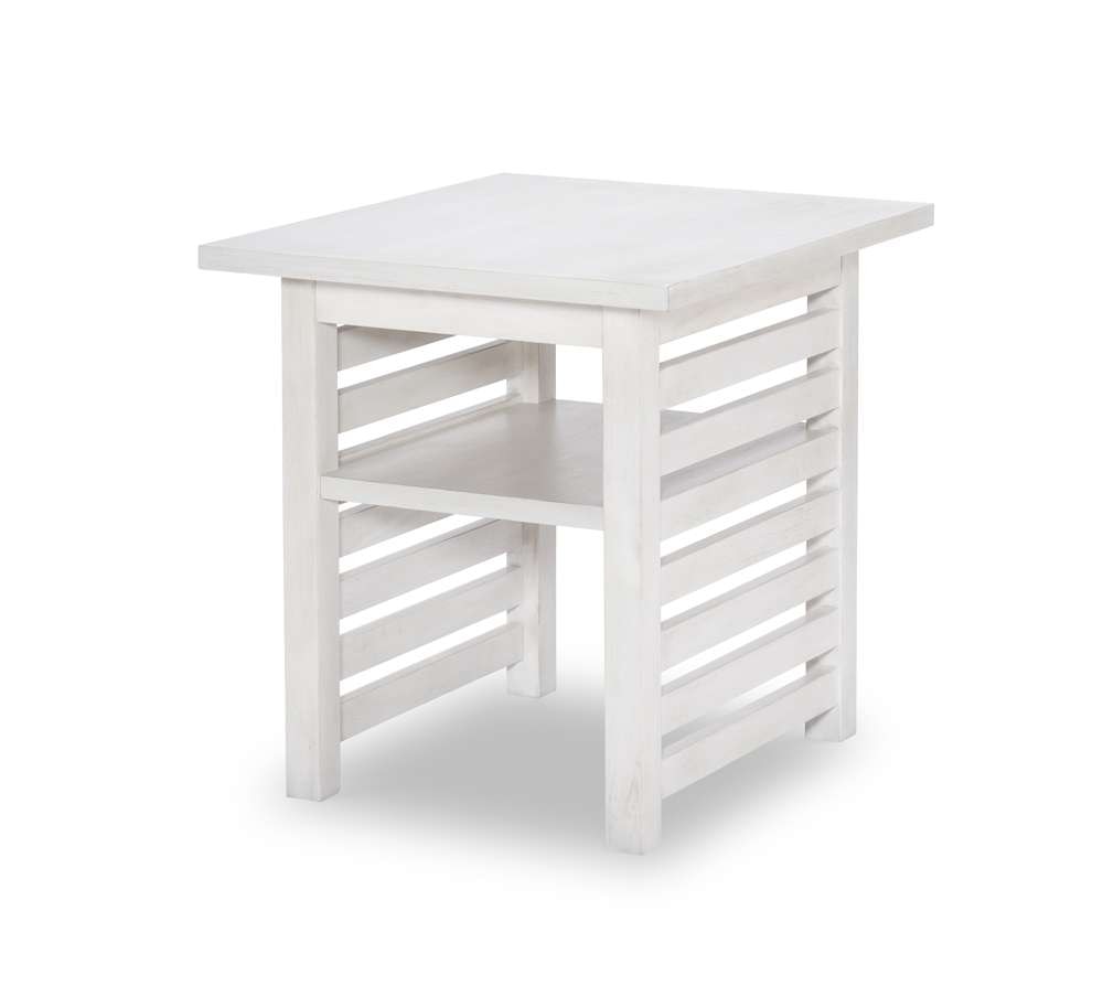 Legacy Classic Furniture - Edgewater Sand Dollar Square End Table White Finish - 1313-107 veiw 1