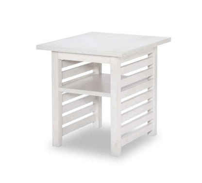 Legacy Classic Furniture - Edgewater Sand Dollar Square End Table White Finish - 1313-107 veiw 1