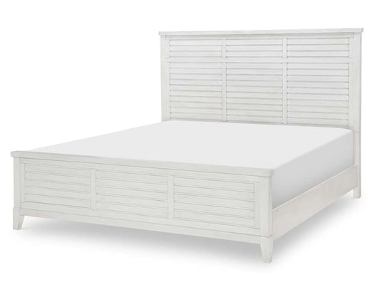 Legacy Classic Furniture - Edgewater Sand Dollar Complete Panel Bed Cal King 60 White Finish - 1313-4107K veiw 1