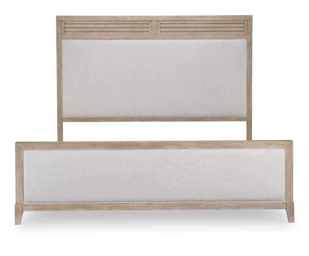 Legacy Classic Furniture - Edgewater Soft Sand Complete Upholstered Cal King 60 Wood Finish - 1310-4207K veiw 5