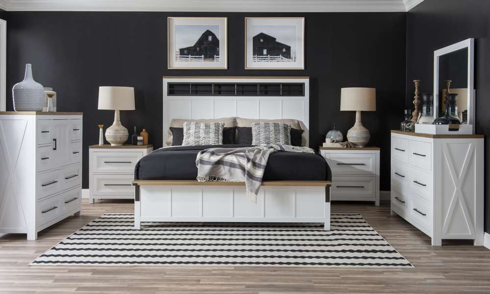 Legacy Classic Furniture - Franklin Complete Two Tone Panel Bed King 66 - 1561-4206K veiw 4