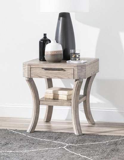 Legacy Classic Furniture - Halifax End Table, Flax- 2400-105 veiw 3