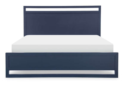 Legacy Classic Furniture - Summerland Inkwell Complete Panel Bed King 66 Blue Finish - 1162-4106K veiw 2