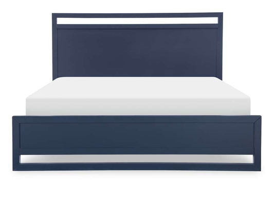 Legacy Classic Furniture - Summerland Inkwell Complete Panel Bed King 66 Blue Finish - 1162-4106K veiw 2