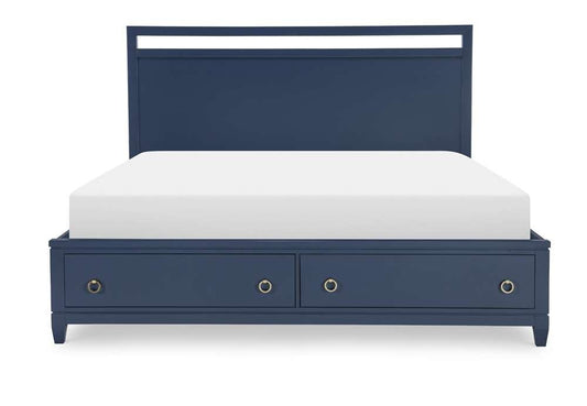 Legacy Classic Furniture - Summerland Inkwell Complete Panel Bed W Storage King 66 Blue Finish - 1162-4136K veiw 2