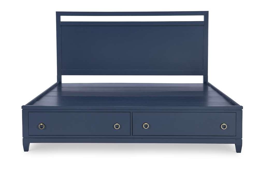 Legacy Classic Furniture - Summerland Inkwell Complete Panel Bed W Storage Queen 50 Blue Finish - 1162-4135K veiw 2