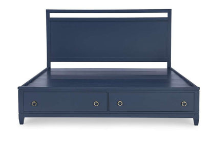 Legacy Classic Furniture - Summerland Inkwell Complete Panel Bed W Storage Queen 50 Blue Finish - 1162-4135K veiw 2