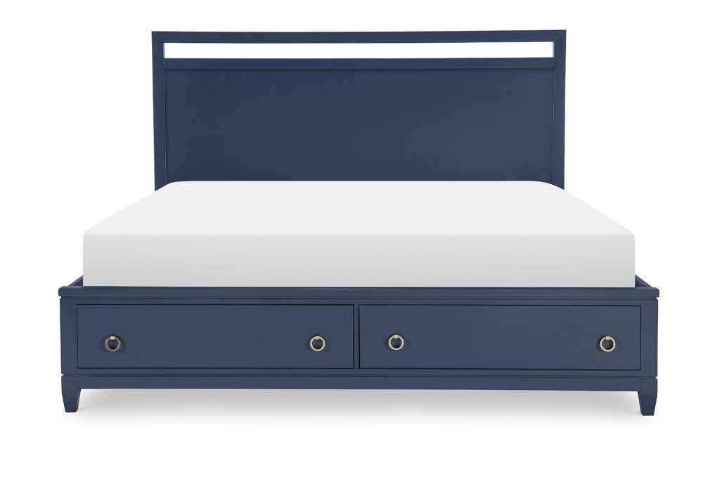 Legacy Classic Furniture - Summerland Inkwell Complete Panel Bed W Storage Queen 50 Blue Finish - 1162-4135K veiw 3