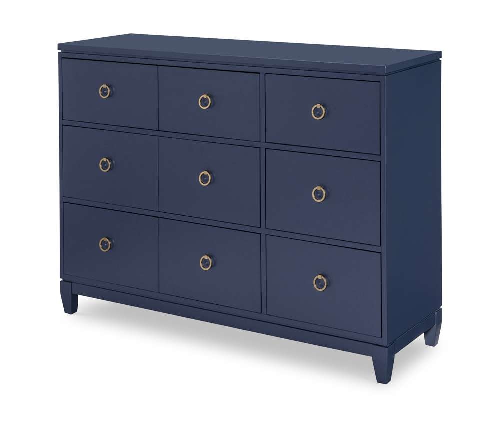 Legacy Classic Furniture  -  Summerland Inkwell Dresser Blue Finish  - 1162-1200C veiw 1