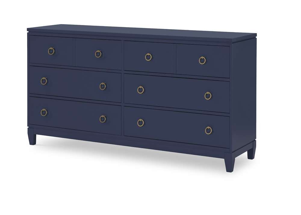 Legacy Classic Furniture  -  Summerland Inkwell Dresser Blue Finish  - 1162-1201C veiw 1