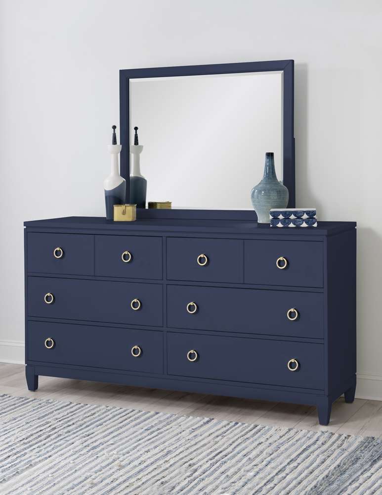Legacy Classic Furniture  -  Summerland Inkwell Dresser Blue Finish  - 1162-1201C veiw 3